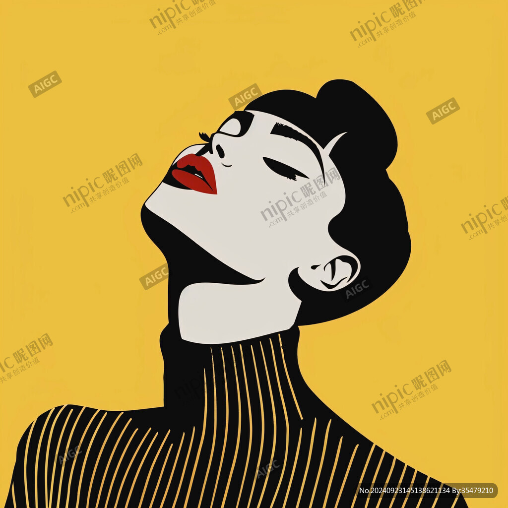美女插畫海報