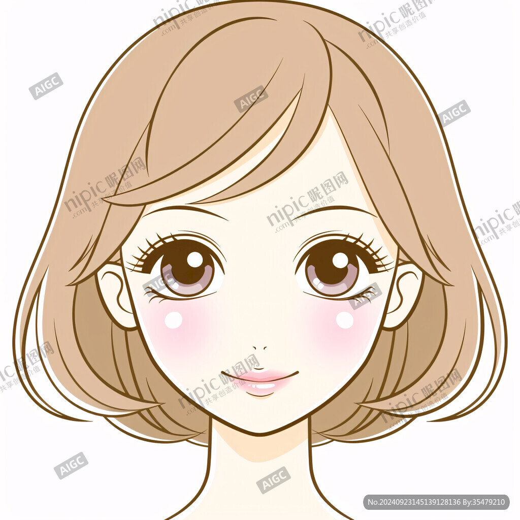 卡通大眼美女