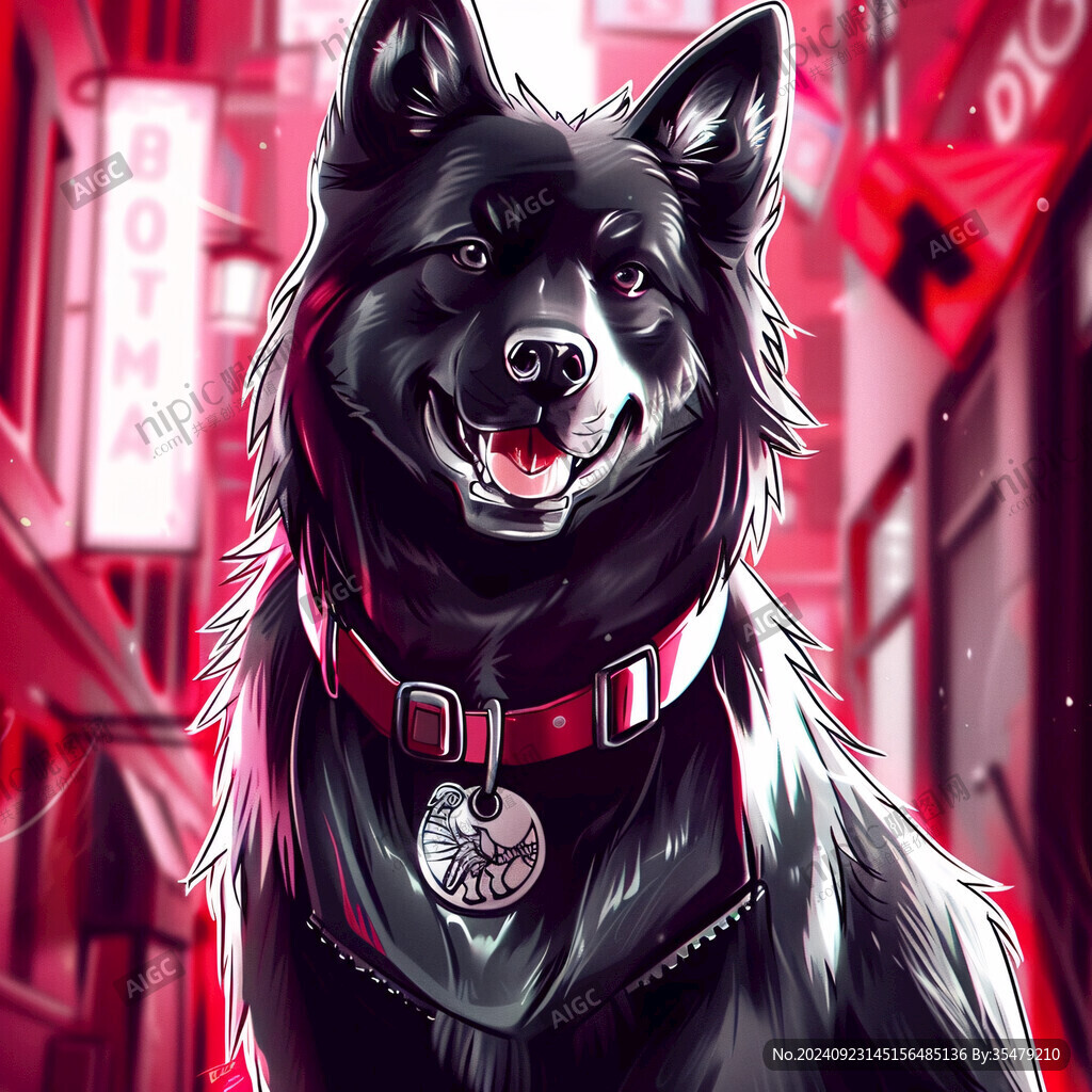 狗狗潮流插畫