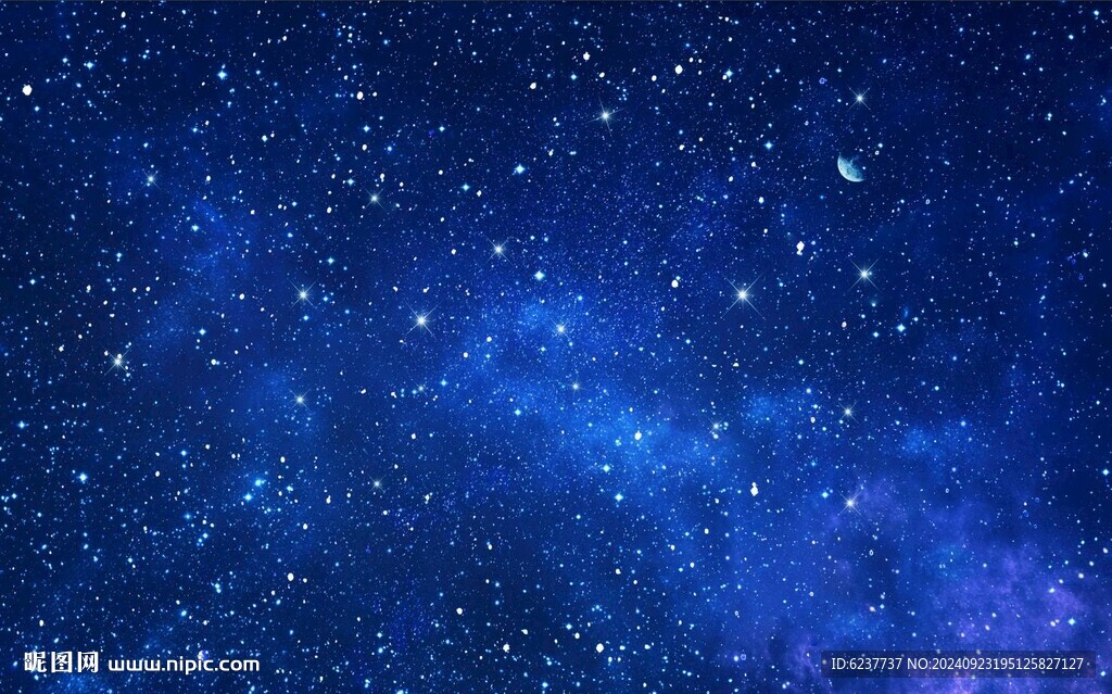 藍色宇宙星空背景墻