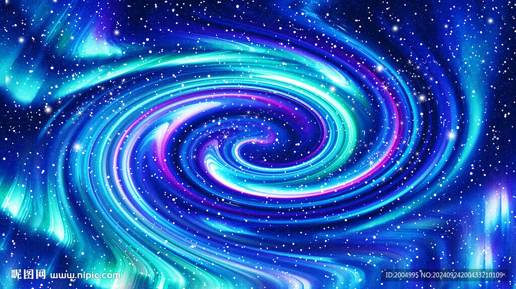極光旋渦星空