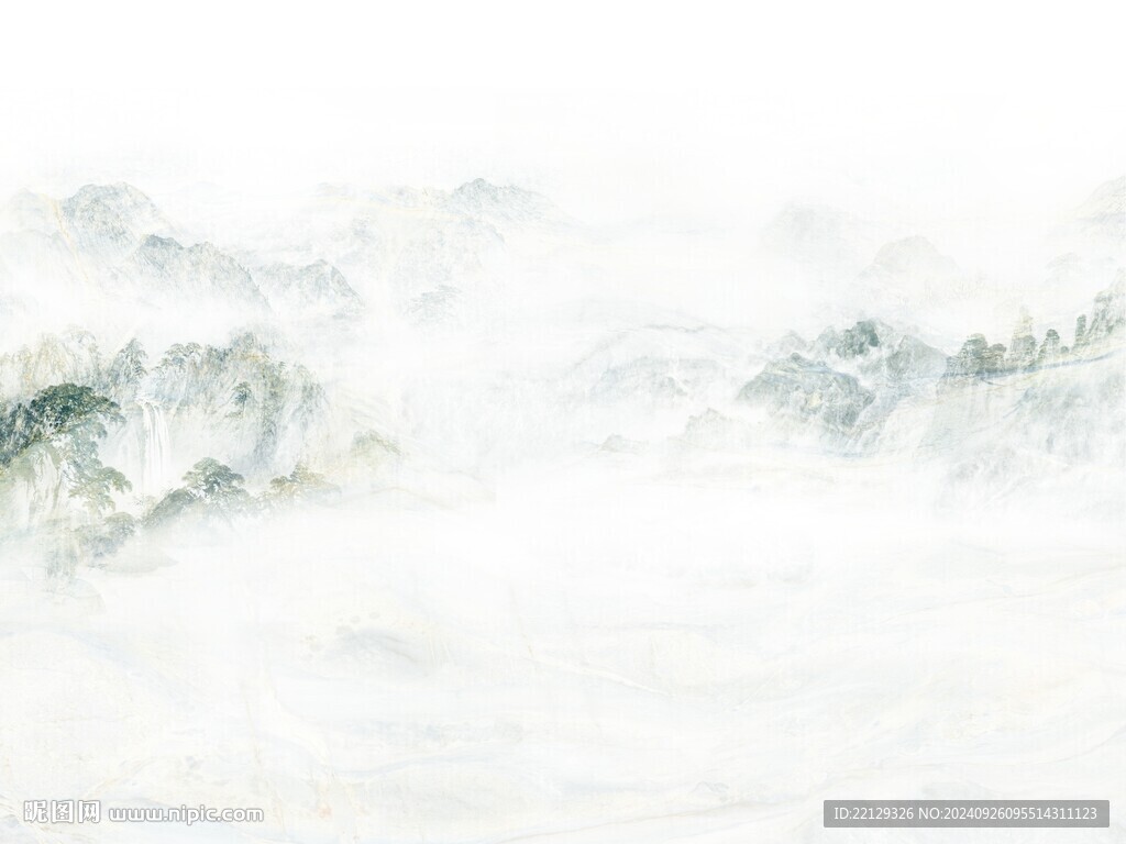 新中式山水背景墻