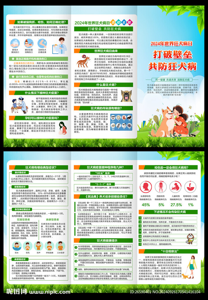 狂犬病日三折頁