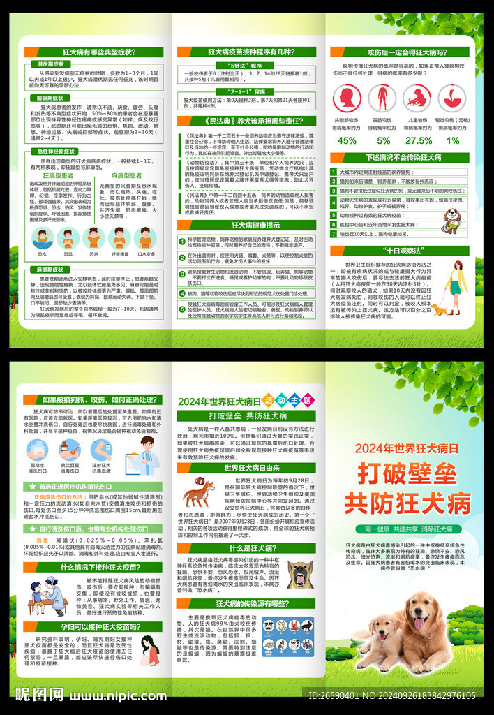 預防狂犬病三折頁
