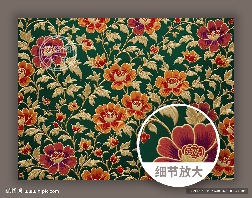 中式古風古典花紋底紋圖案