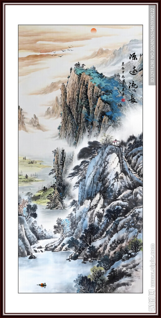 山水水墨風(fēng)景畫