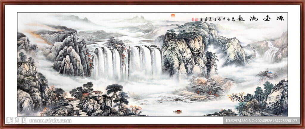 聚寶盆山水畫