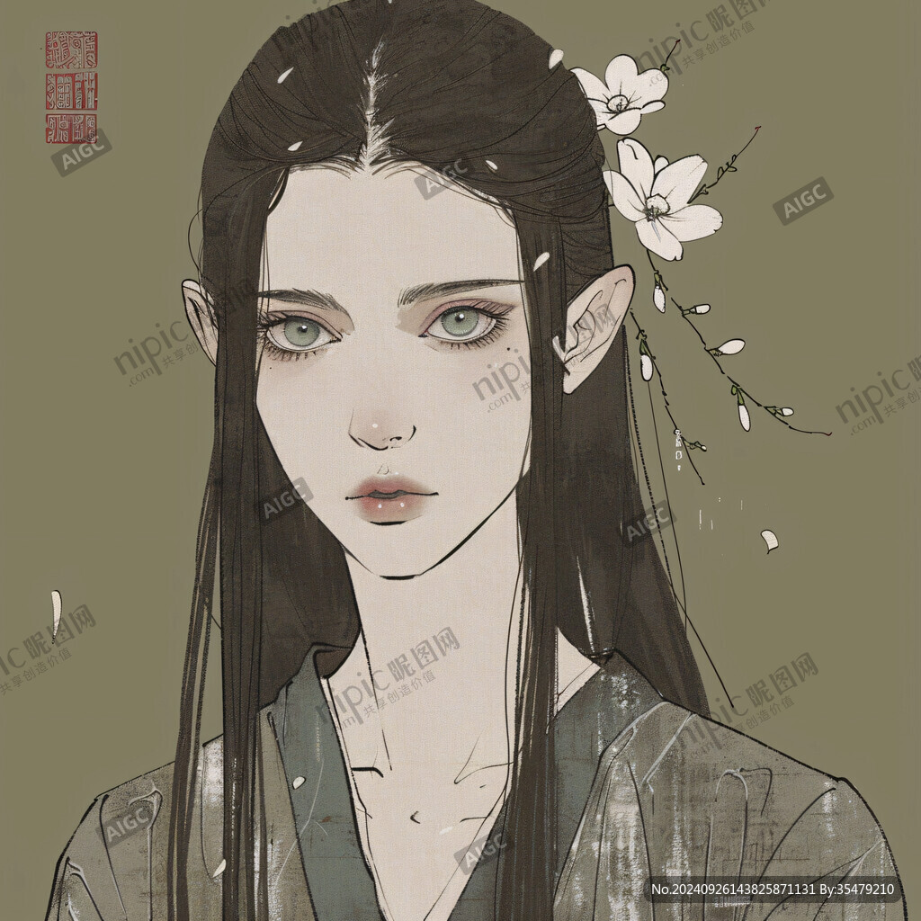 國風女性頭像