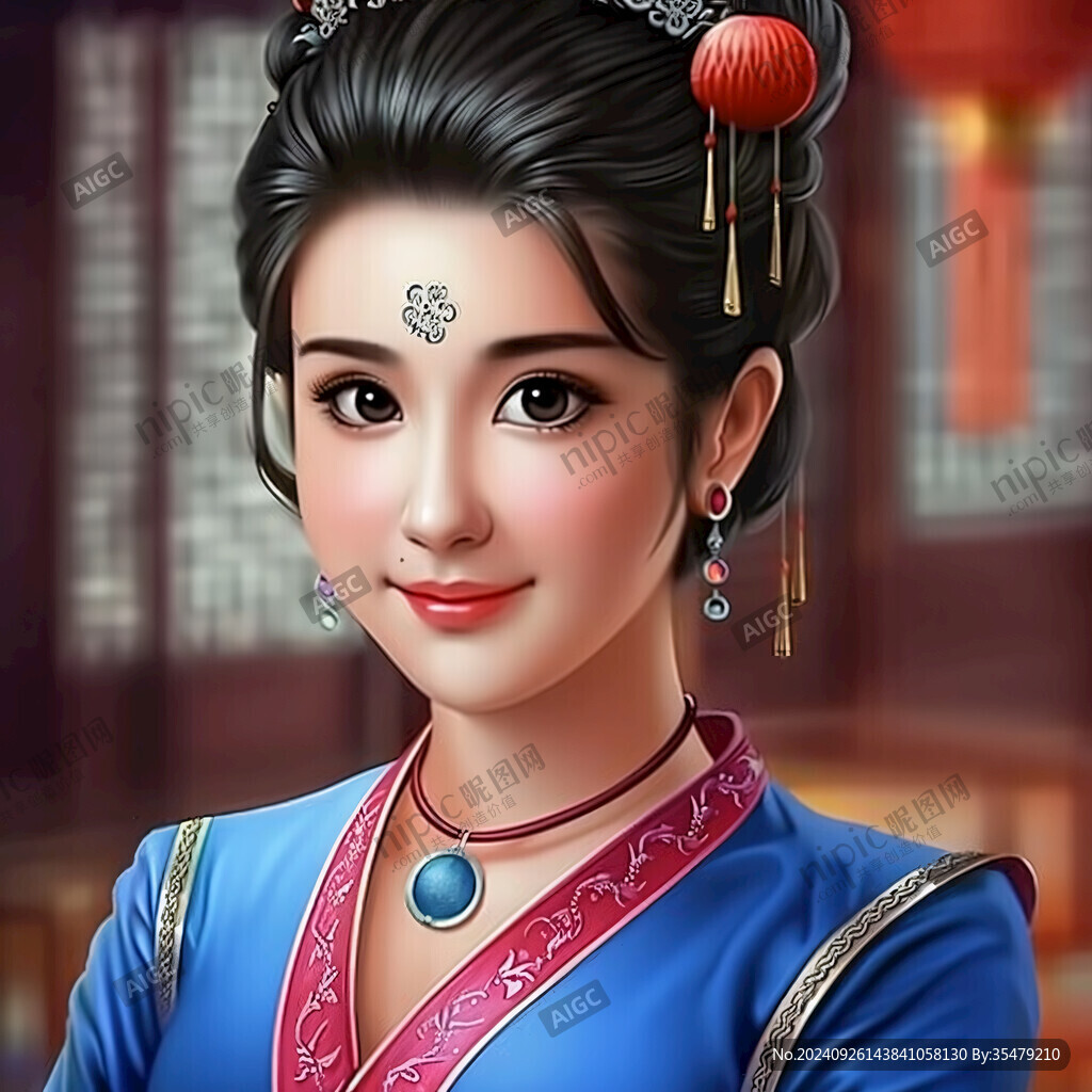 鼠繪古代美女