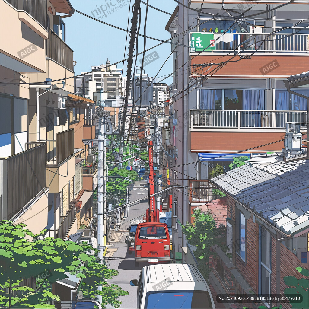插畫街道