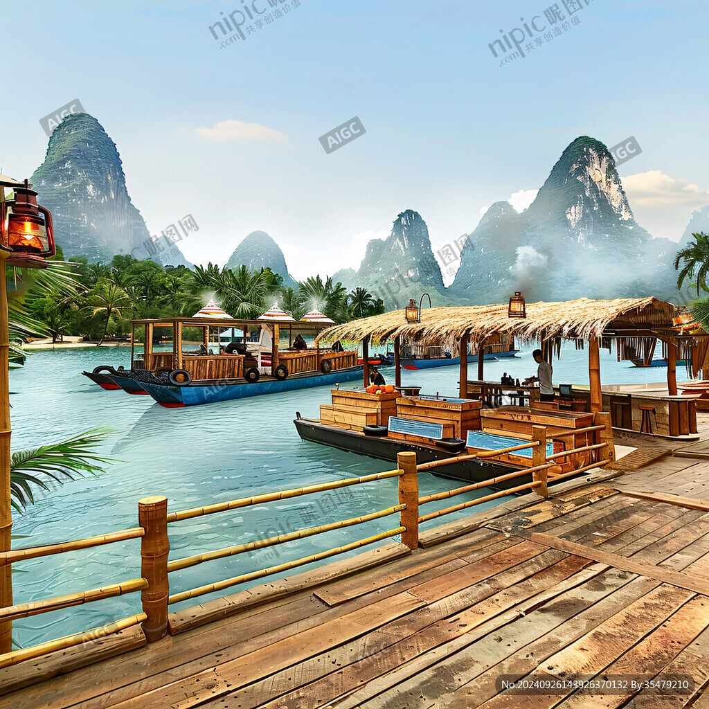 水上人家生活場景