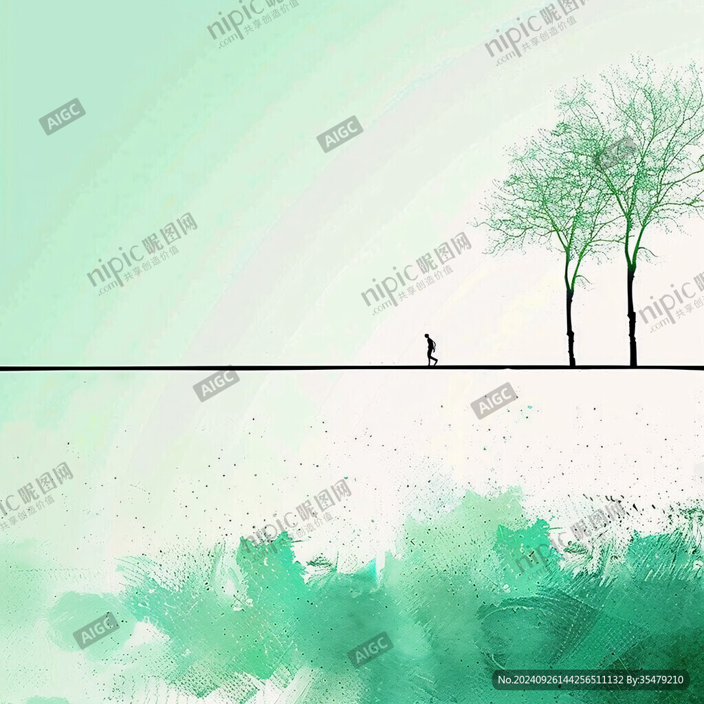 水墨意境簡約極簡現代