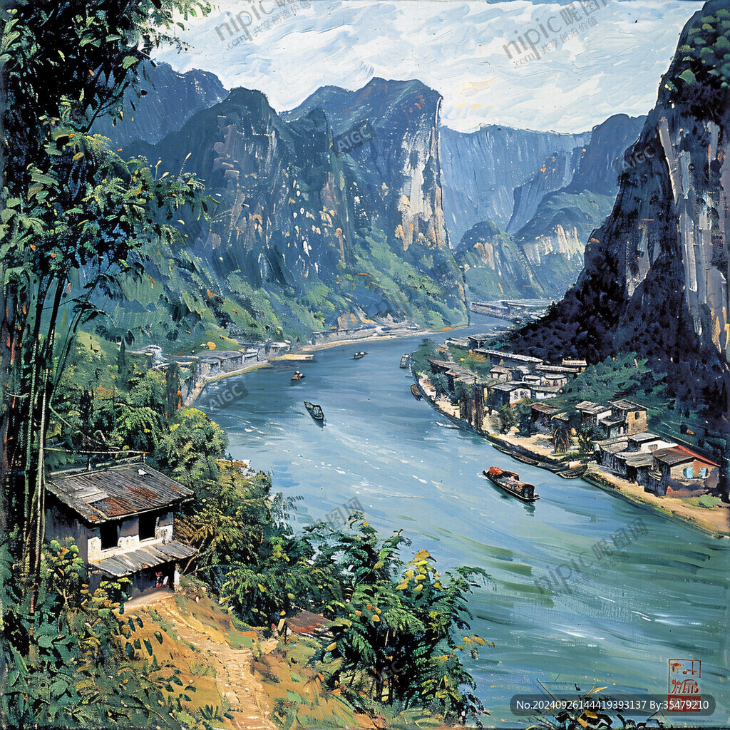 興坪古鎮(zhèn)油畫