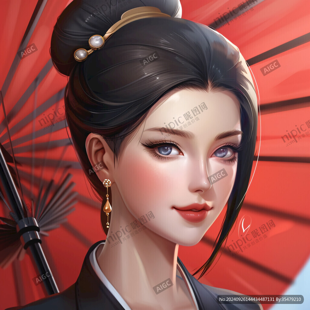 國風女性頭像
