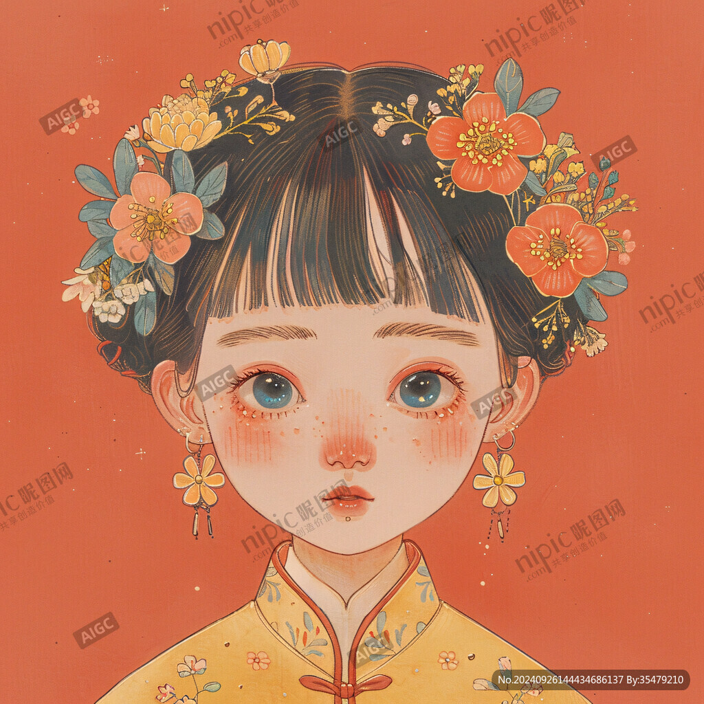 格格頭像插畫