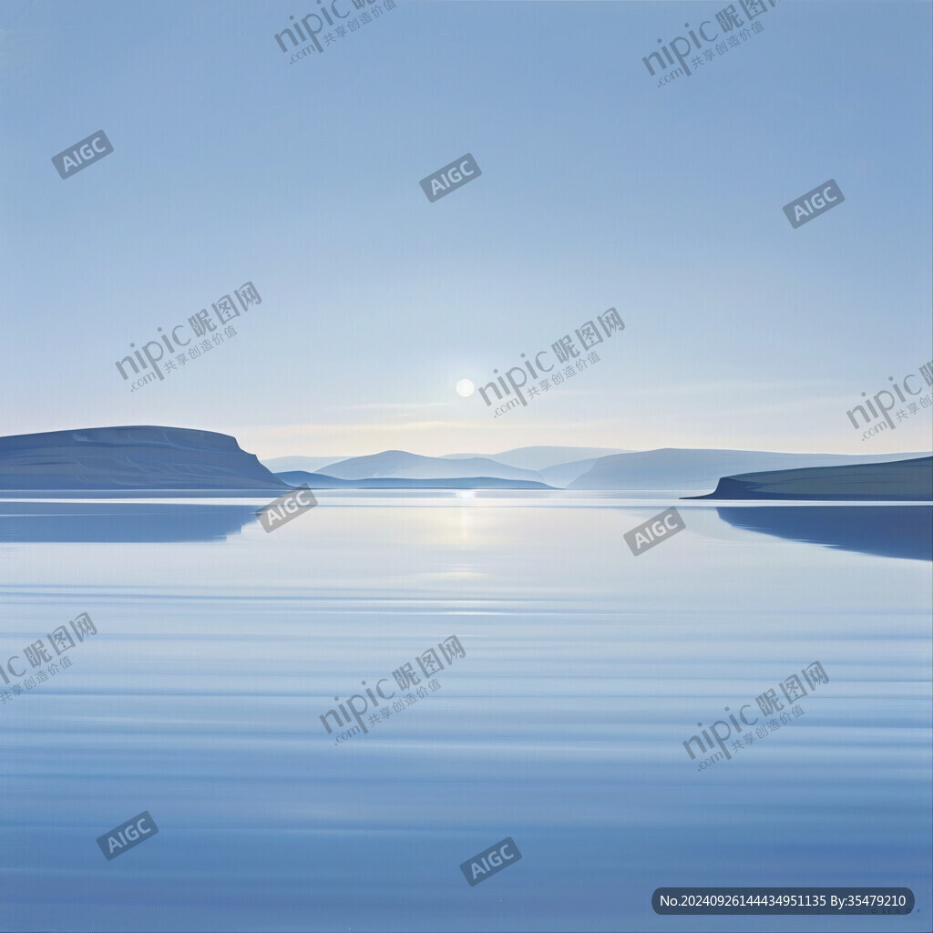 藍(lán)調(diào)山水風(fēng)景