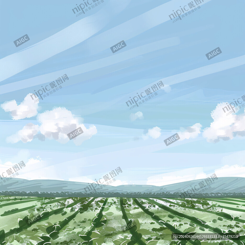 鄉村田野插畫