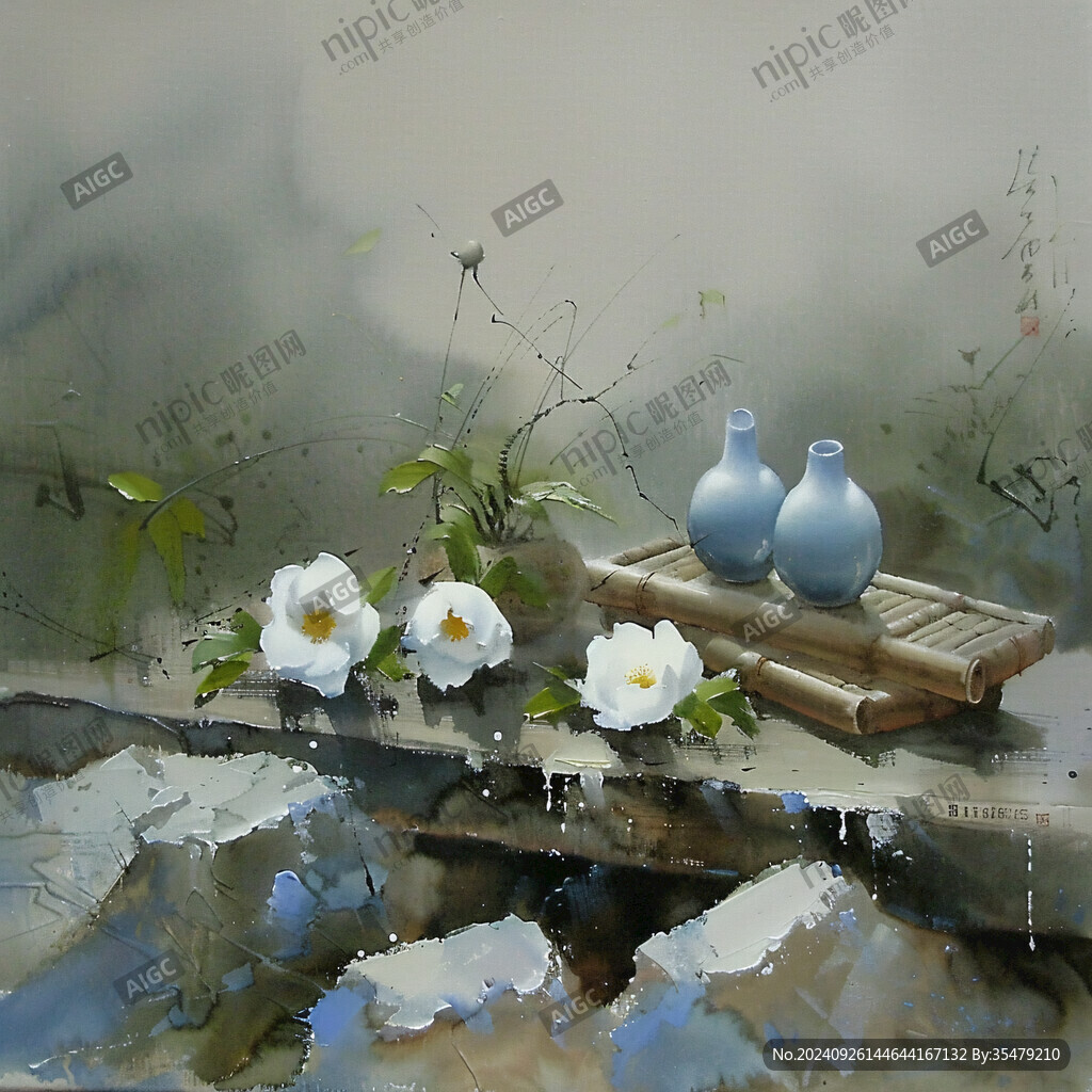 意境水彩畫國畫美術(shù)