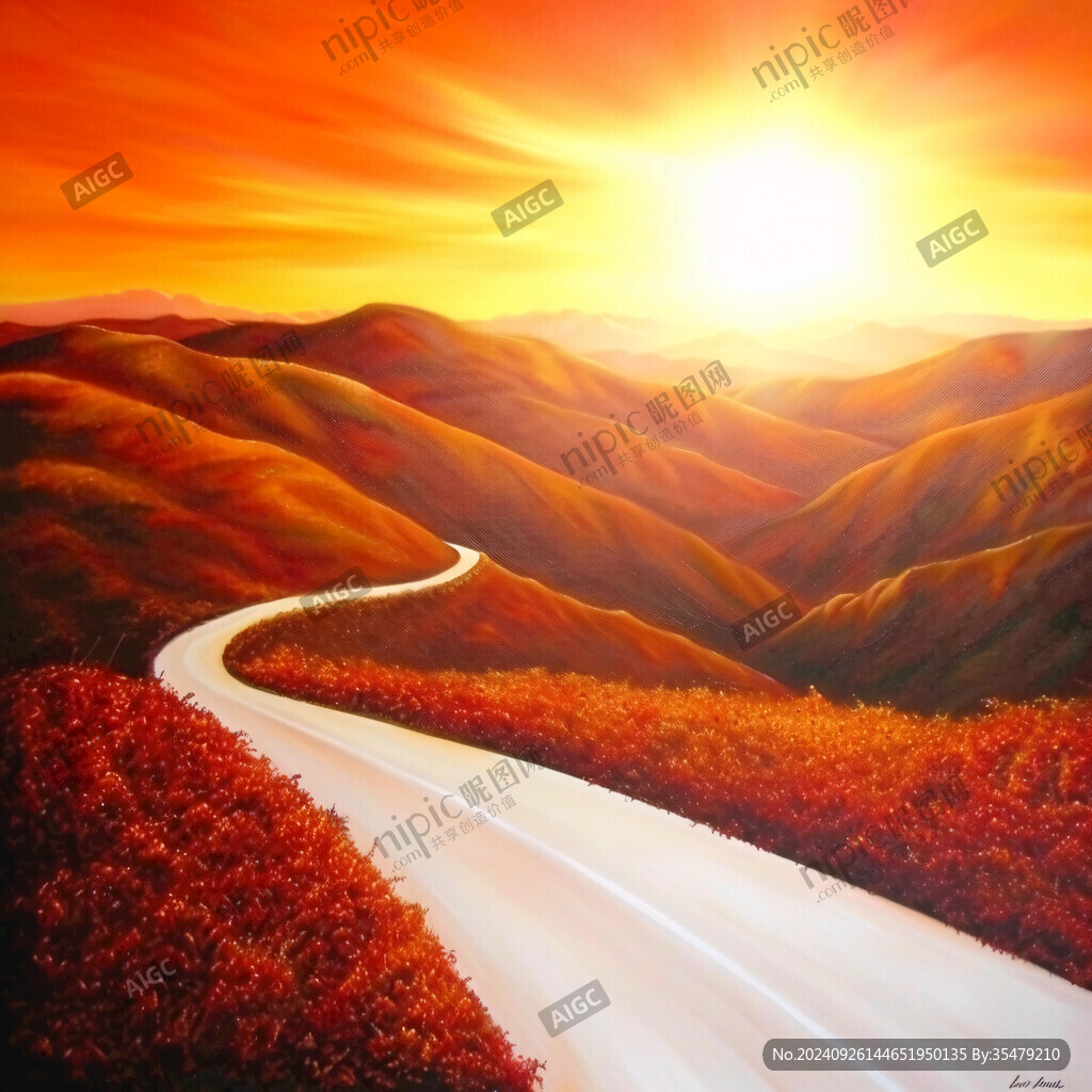 唯美夕陽小路