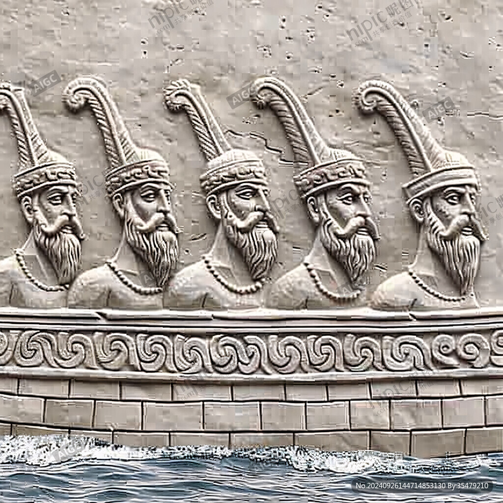 古代航行浮雕
