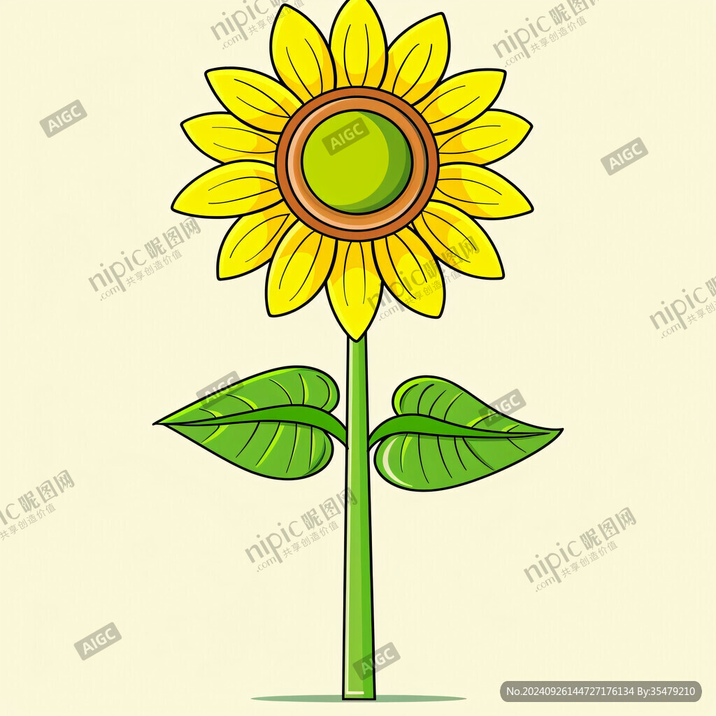 卡通太陽花