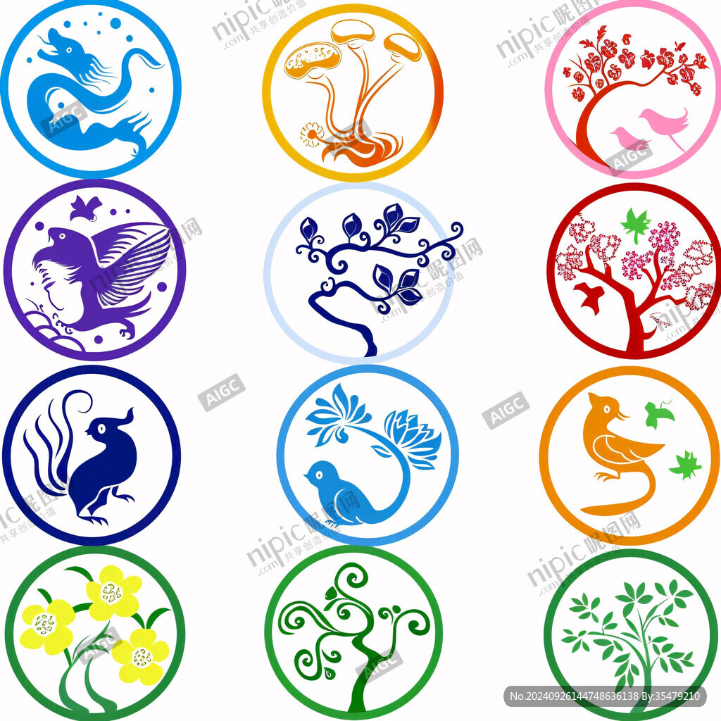 民族風(fēng)花鳥圖騰