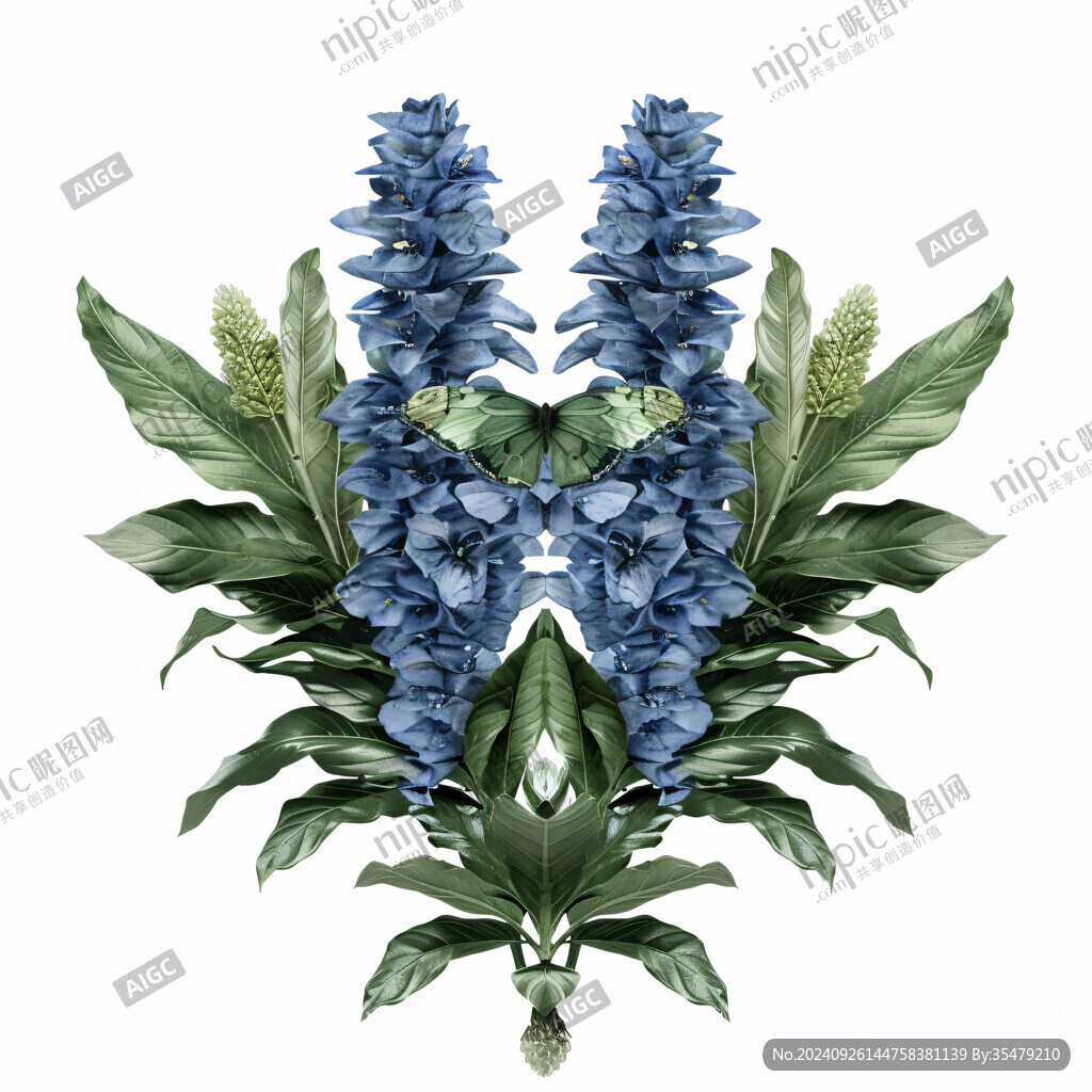 藍鈴花手繪花朵