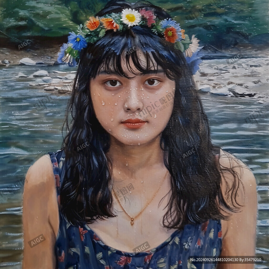 油畫質(zhì)地手繪人物