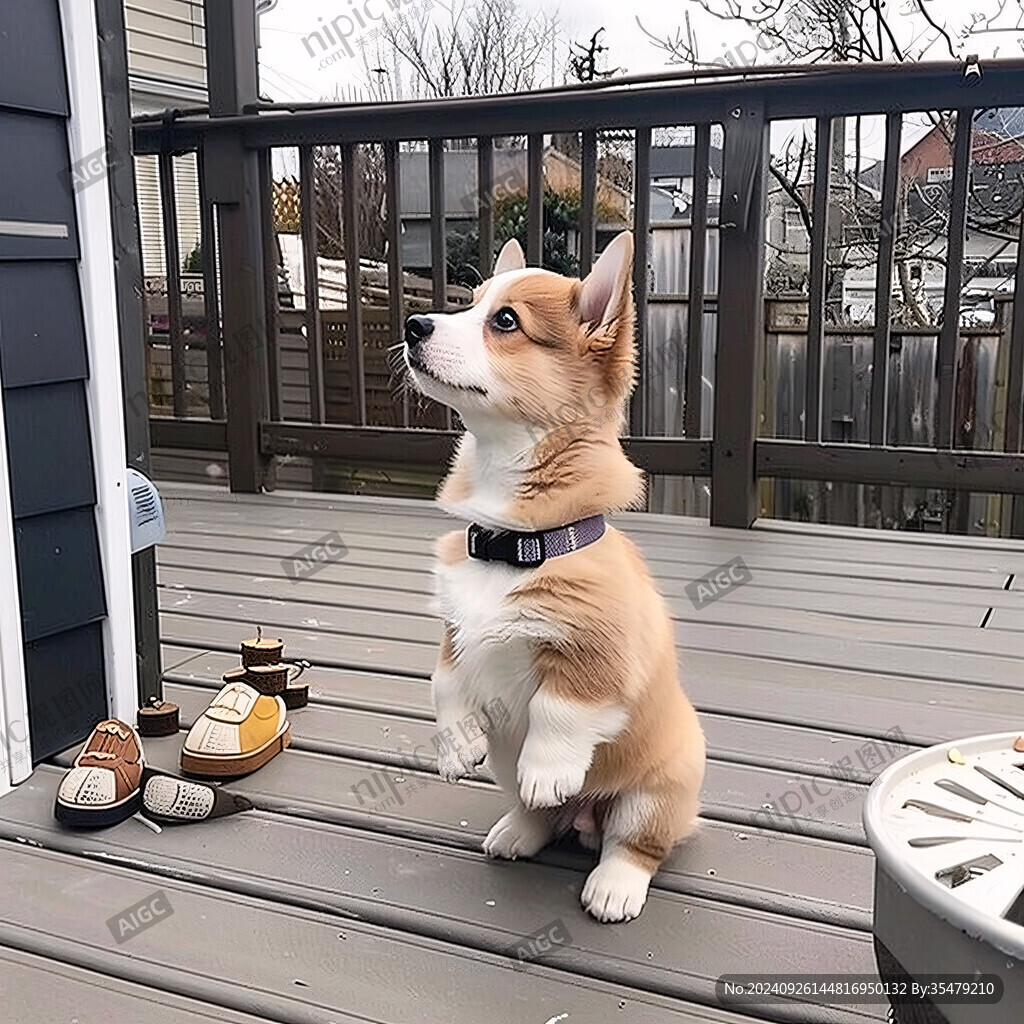 不愿走路的柯基犬