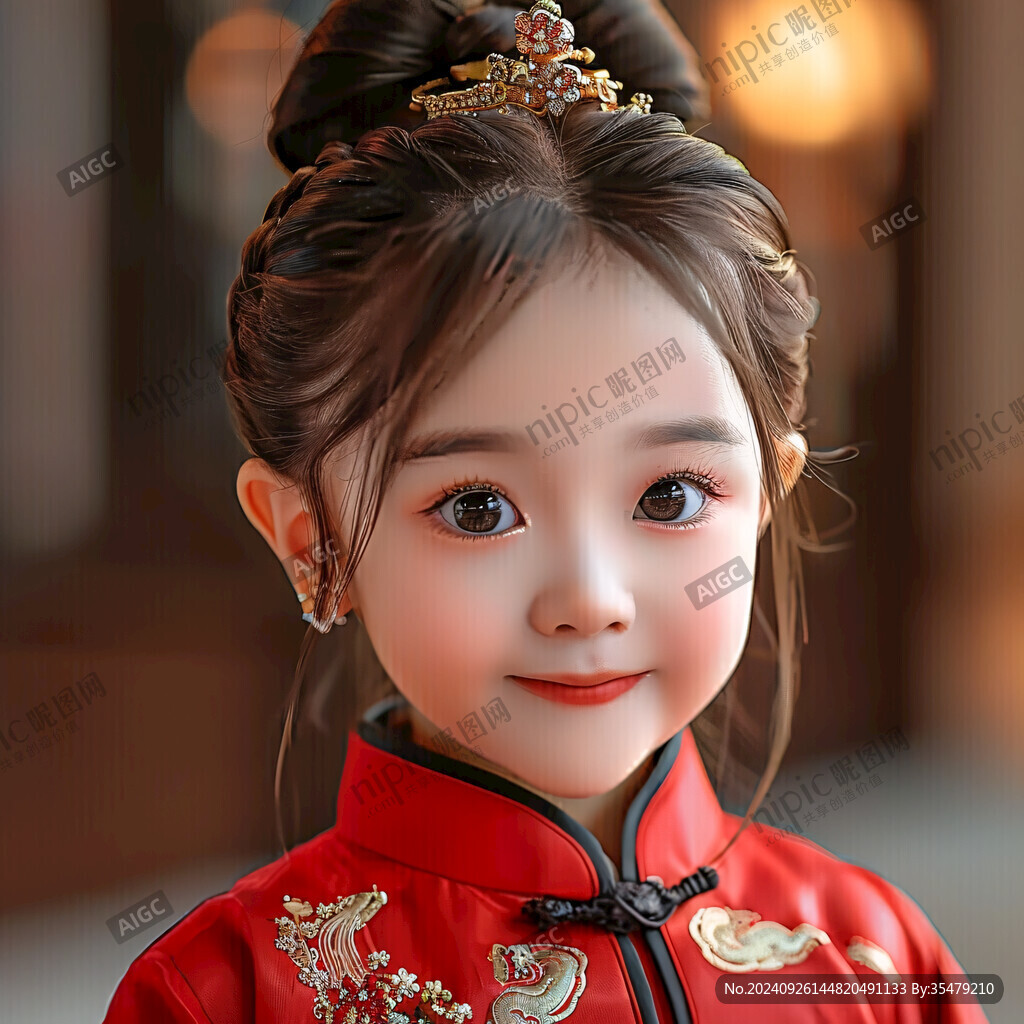 換裝漢服女孩