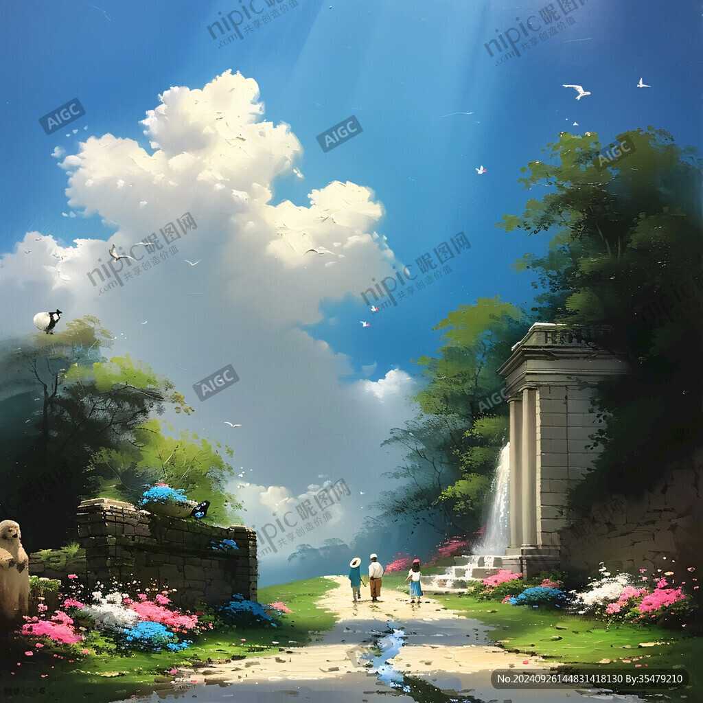 風景場景插畫