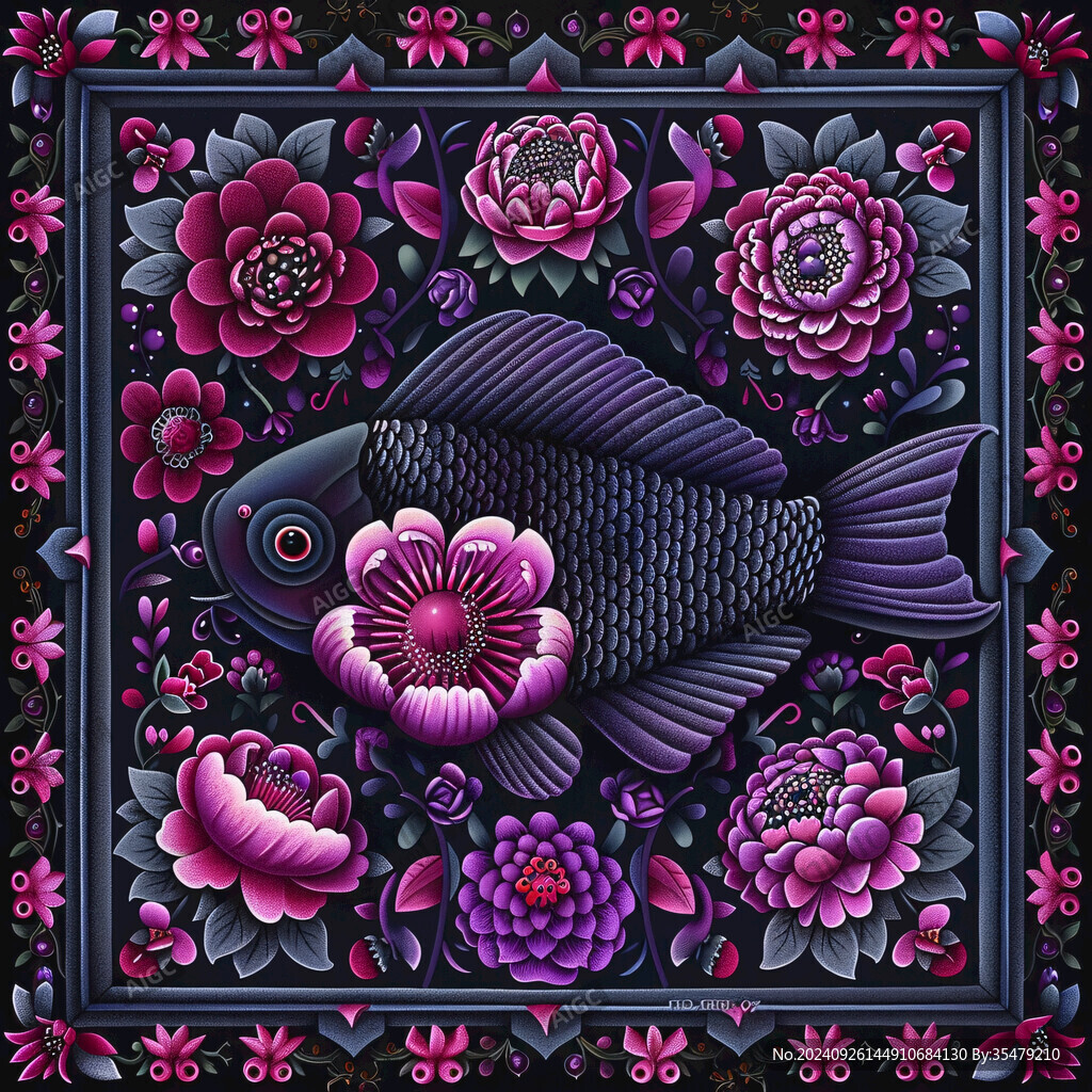 吉祥裝飾插畫如魚得水