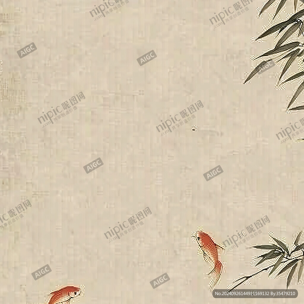 工筆花魚壁紙