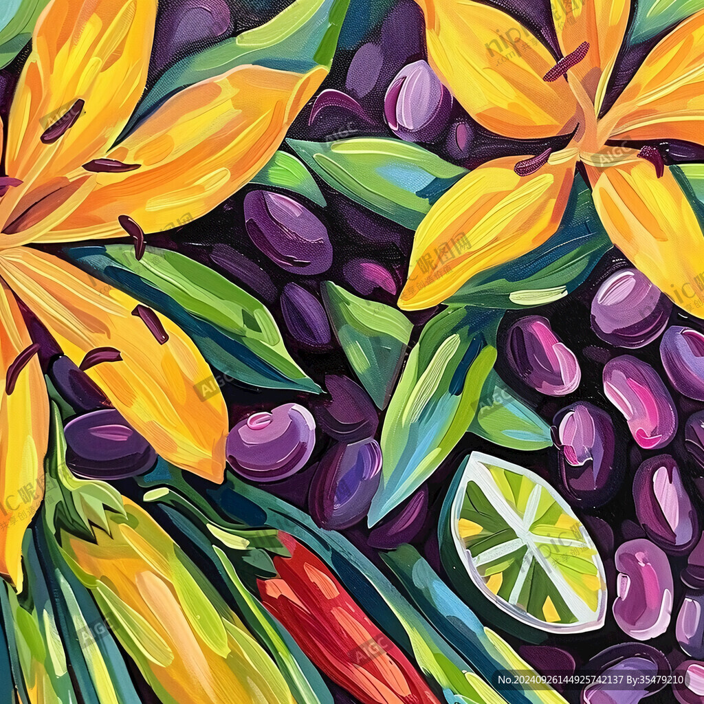 創意干果插畫