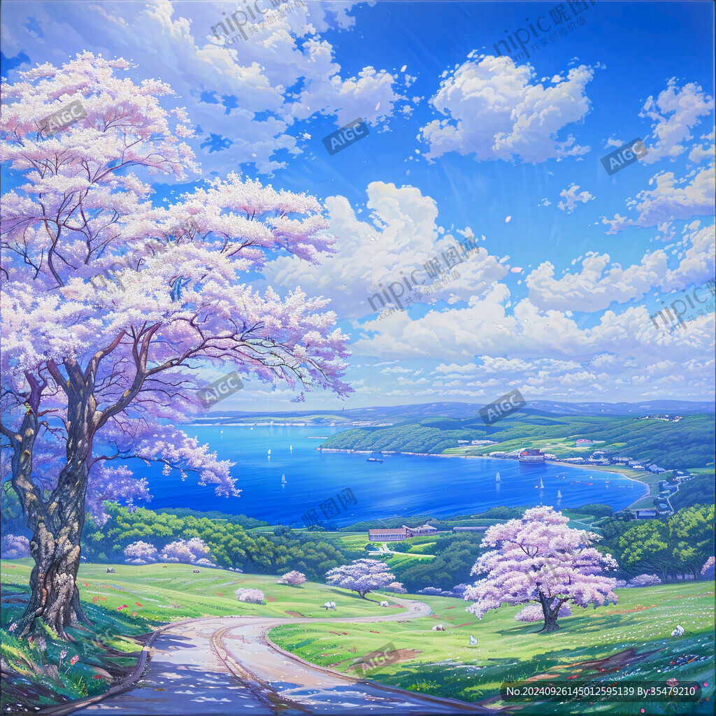 春天風景油畫