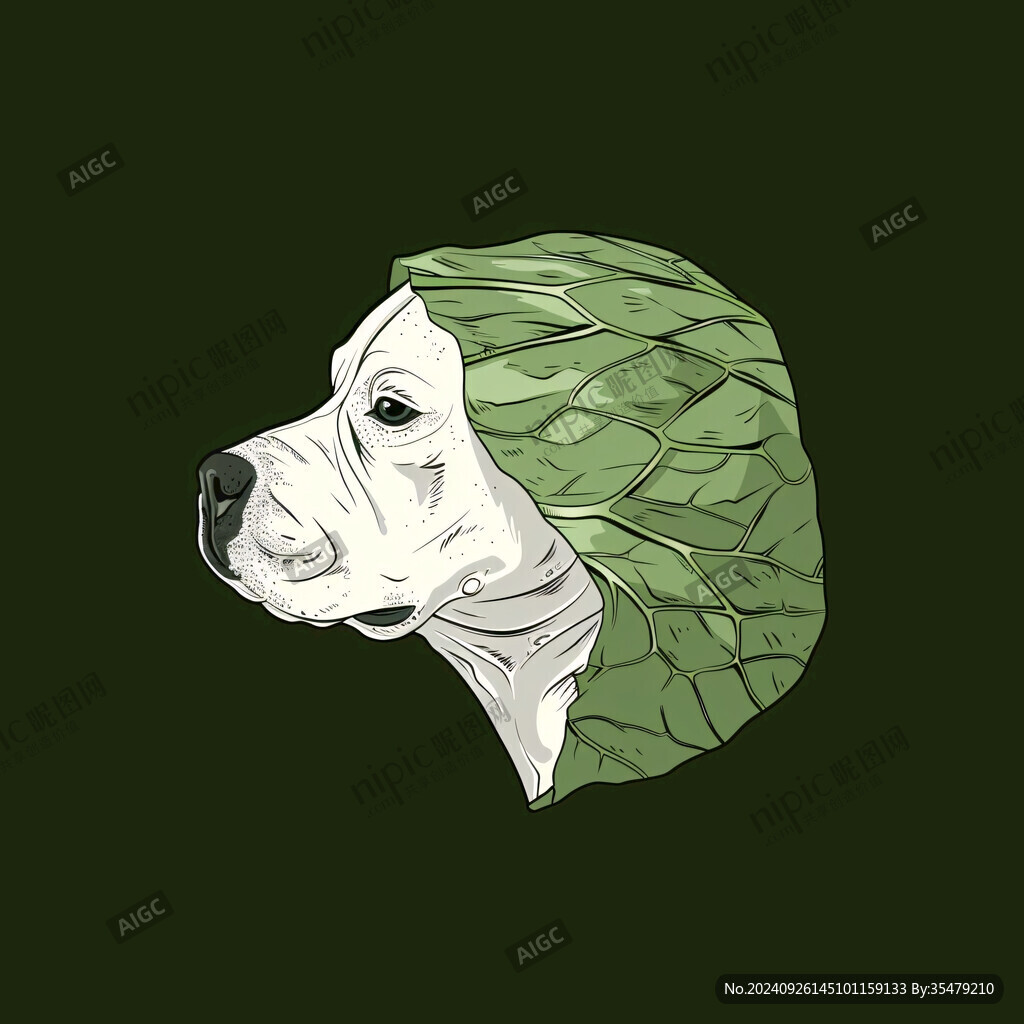 狗頭插畫