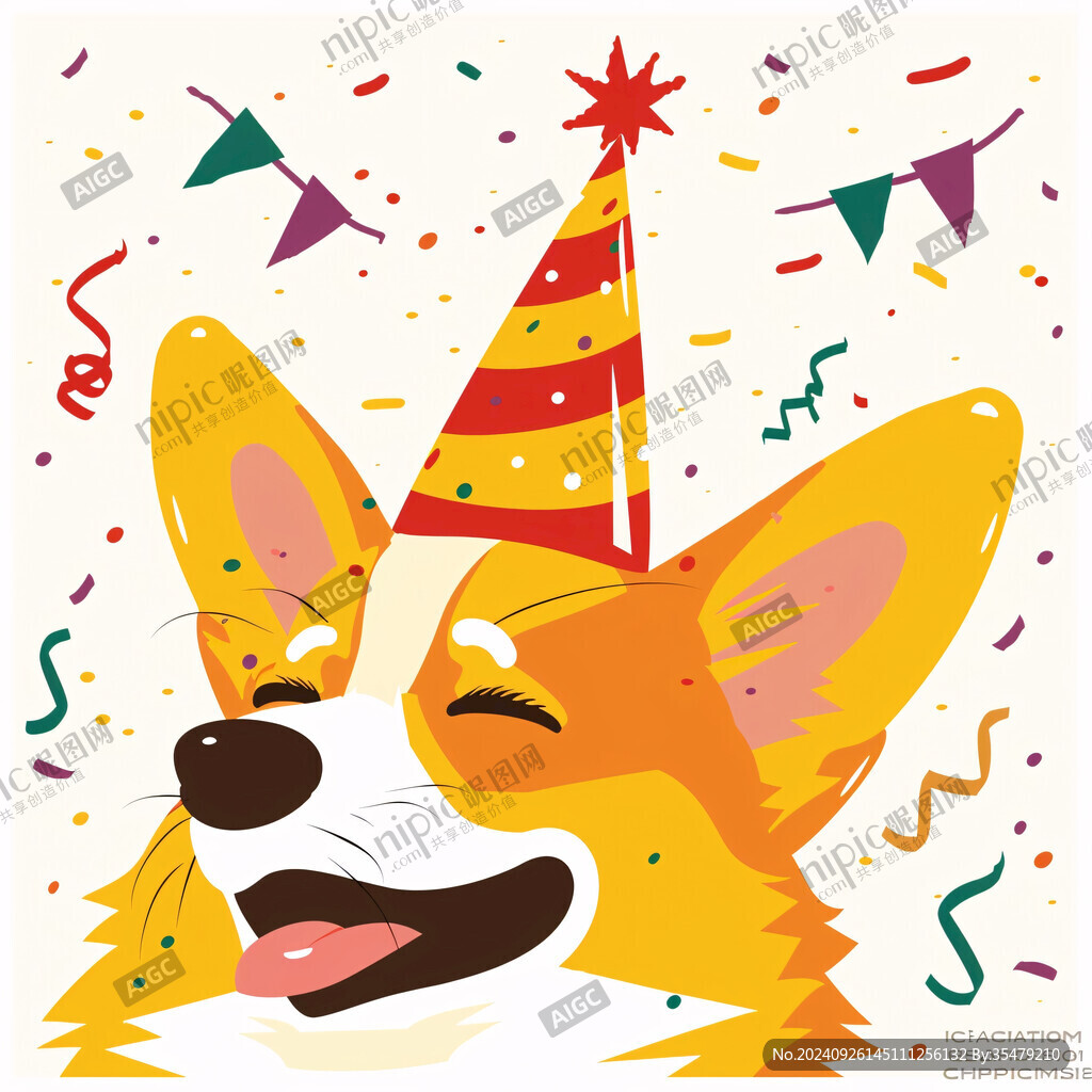 可愛的柯基犬插畫