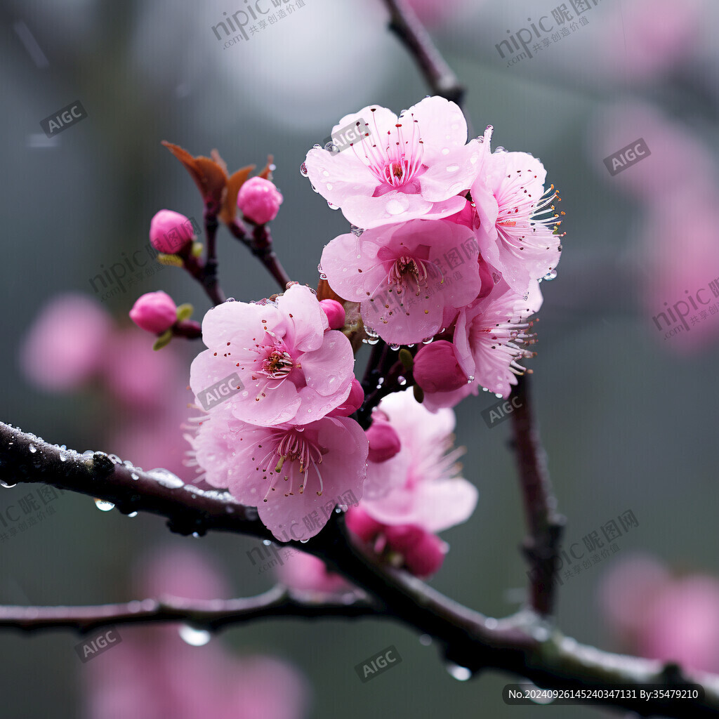 雨后的桃花