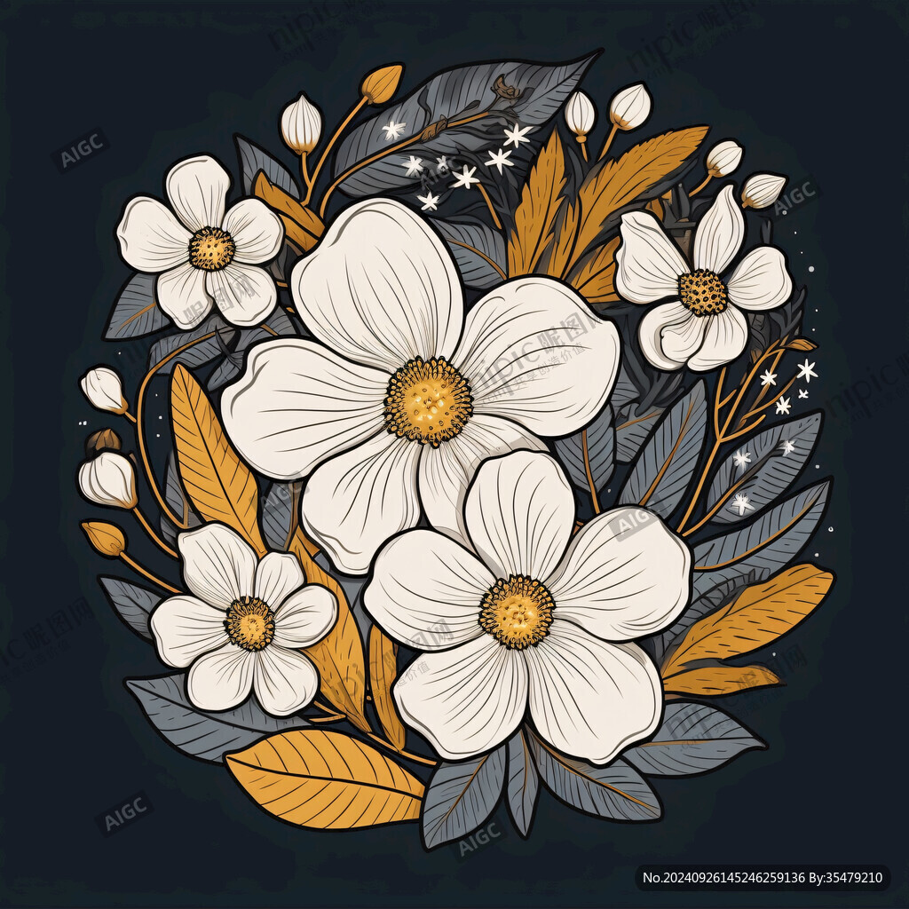 洋金花插畫