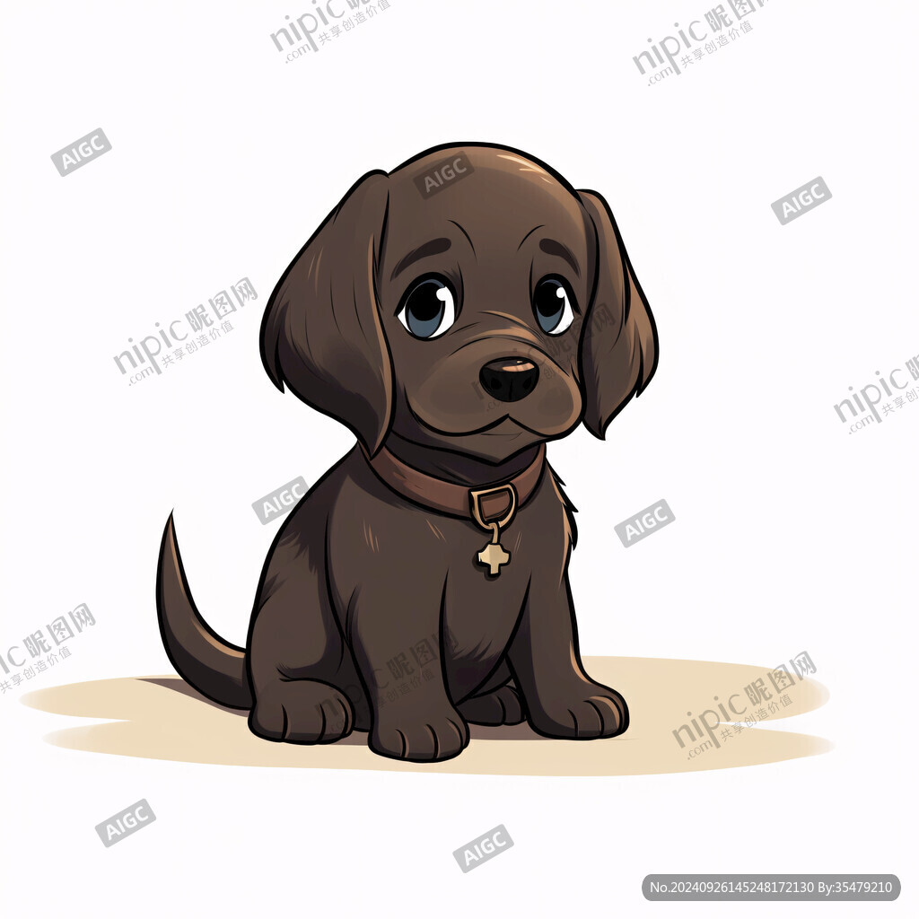 q版小狗形象插畫