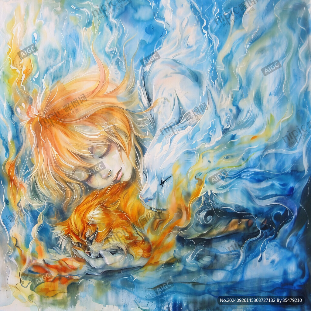 流彩畫流體畫