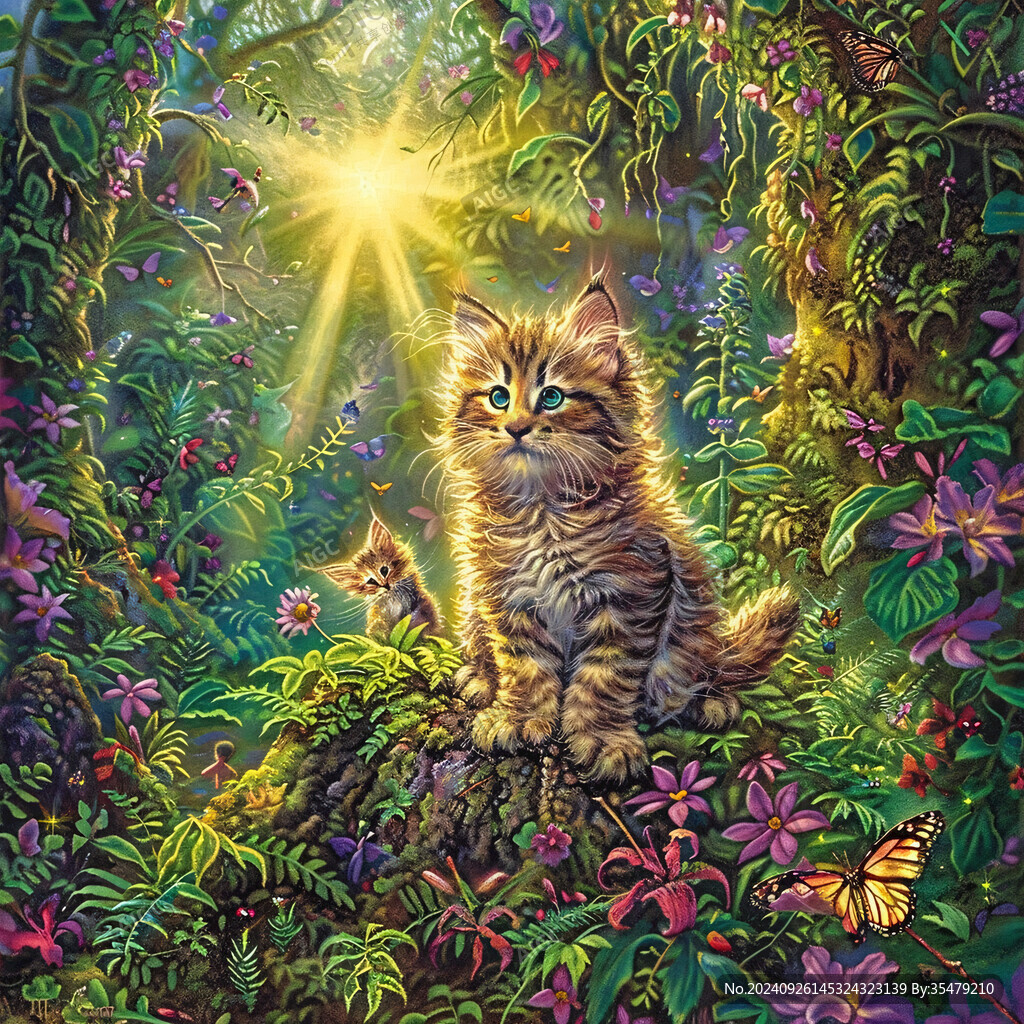 夢幻森林立體畫