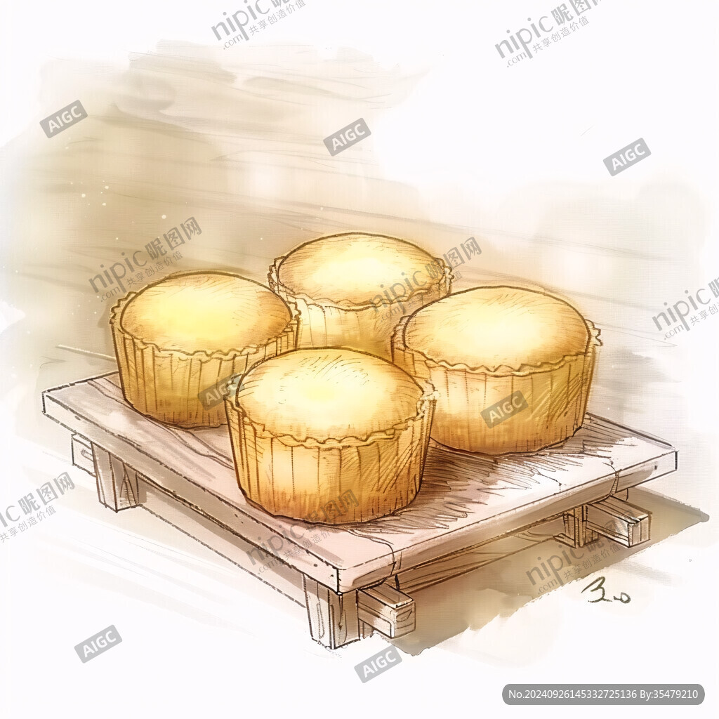 麥芬面包插畫