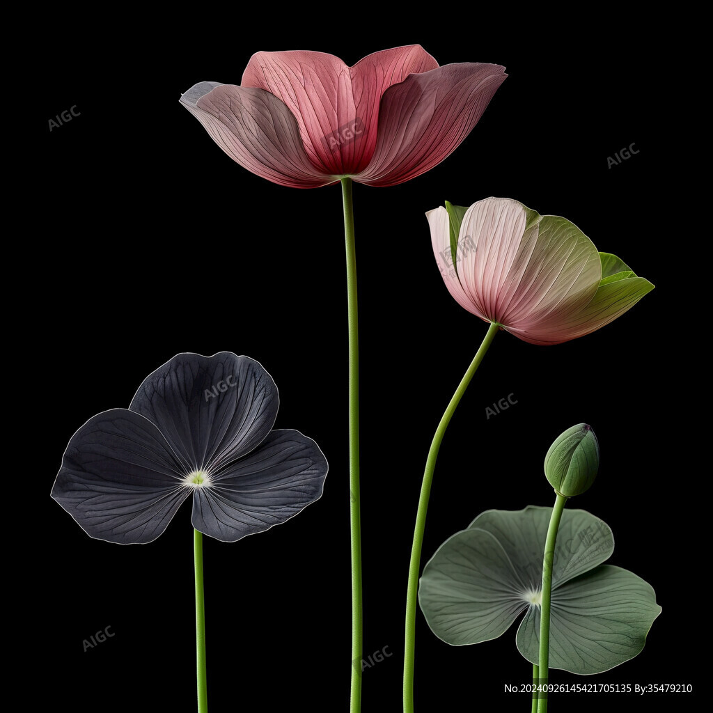 花朵黑底圖