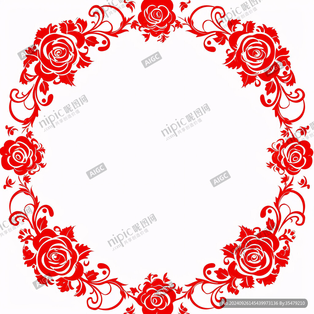 玫瑰花環(huán)邊框