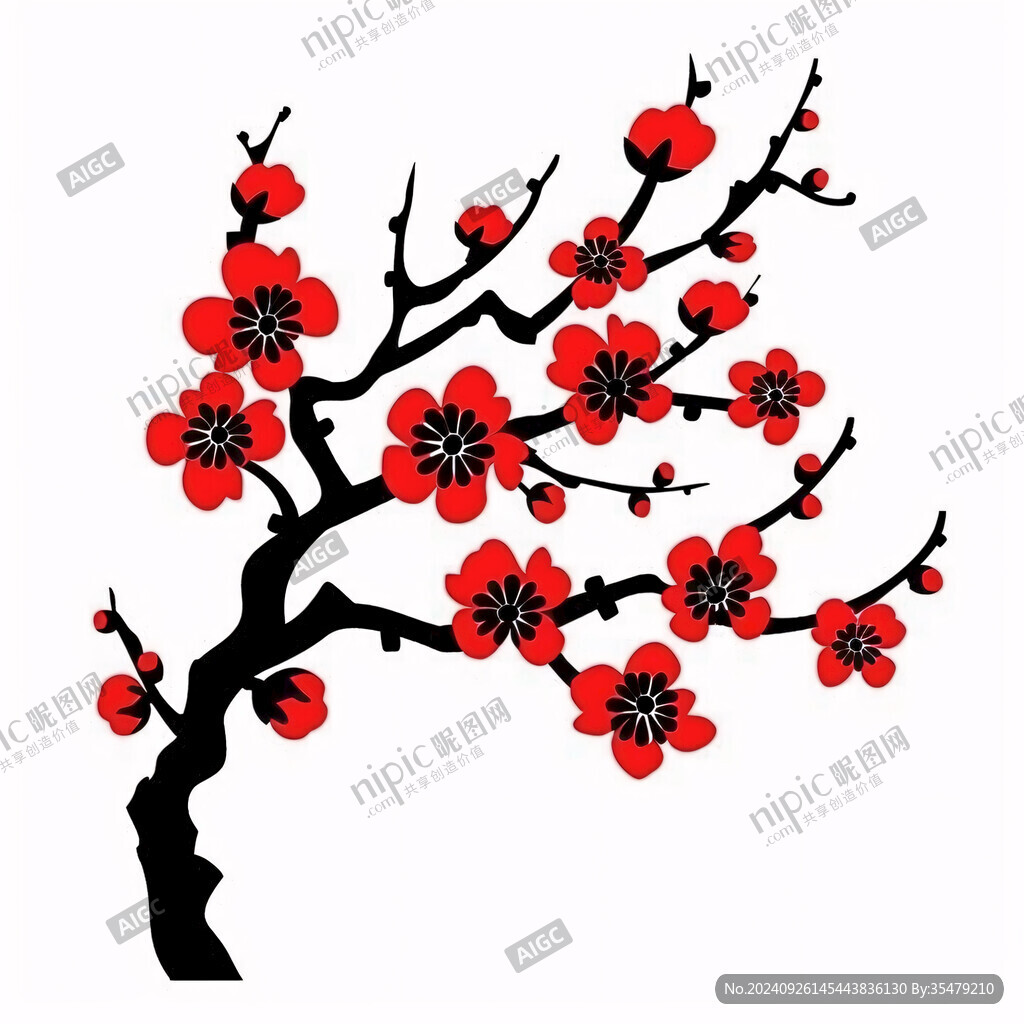 紅梅枝頭春意濃