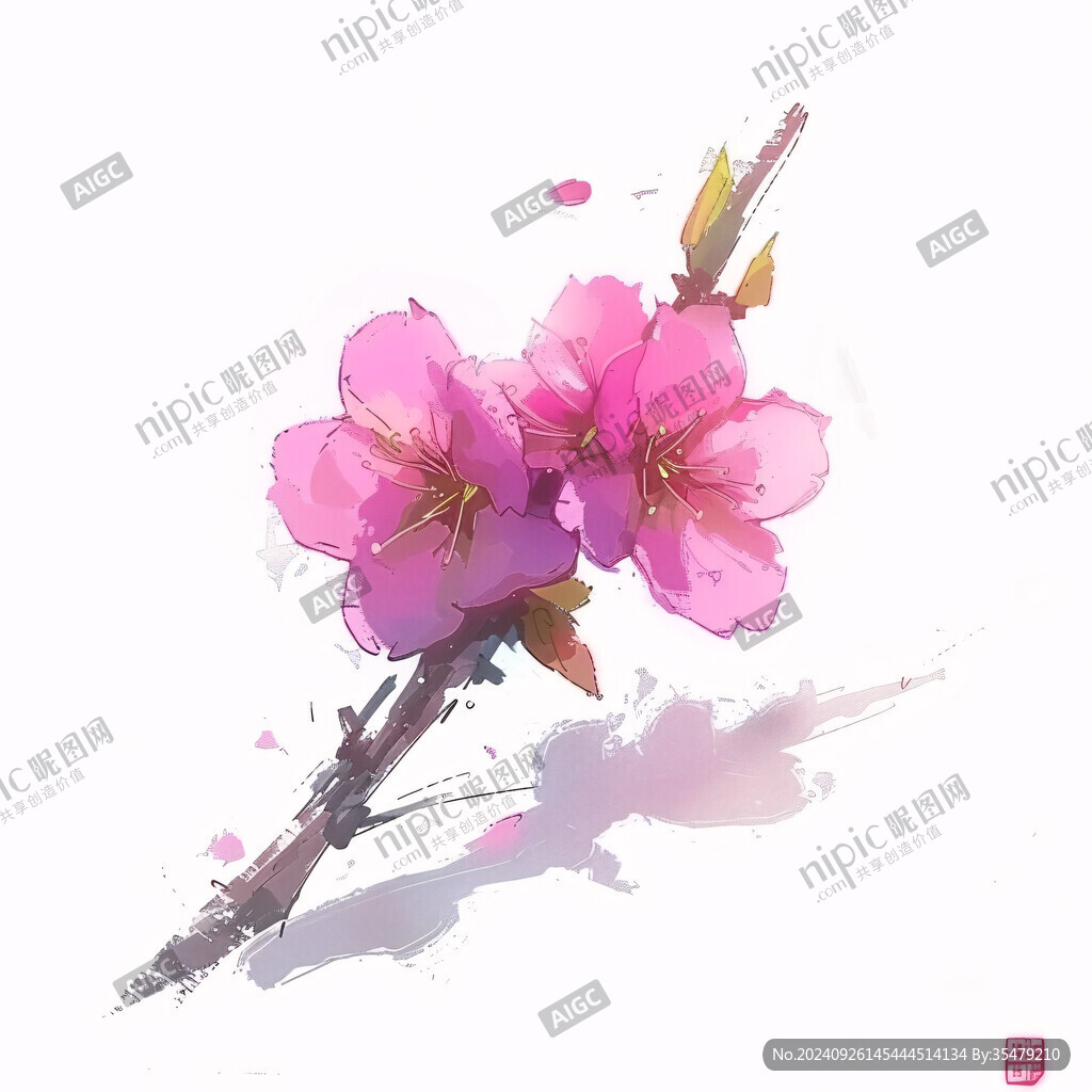 春日粉嫩桃花開