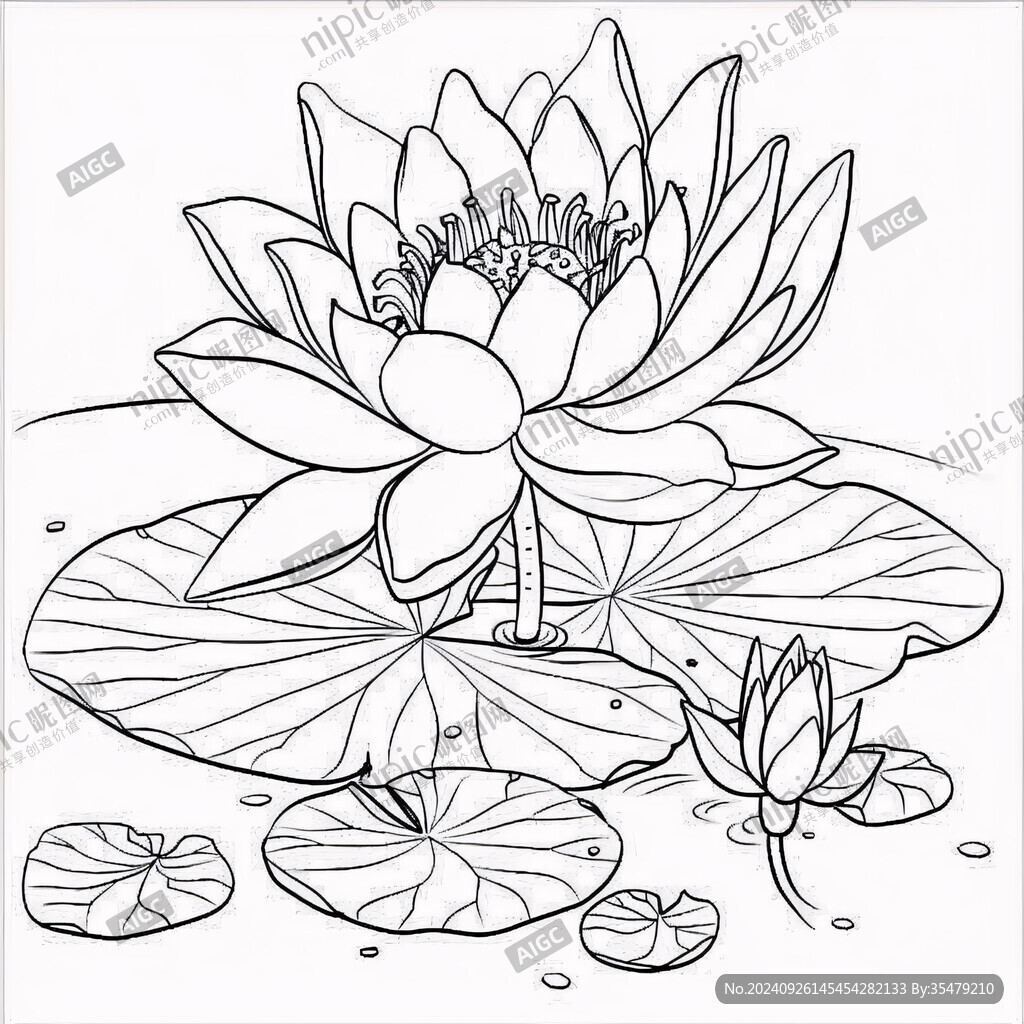 優(yōu)雅綻放的荷花