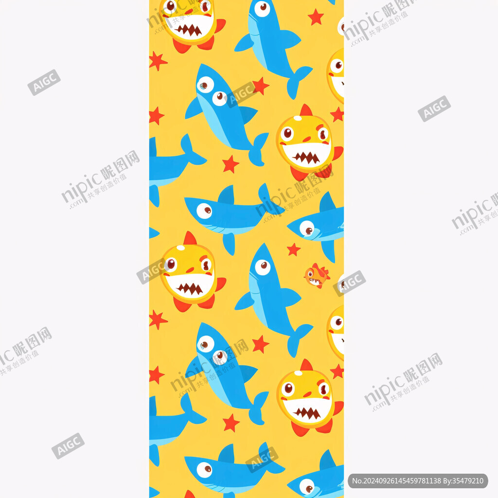 萌萌噠鯊魚(yú)圖案
