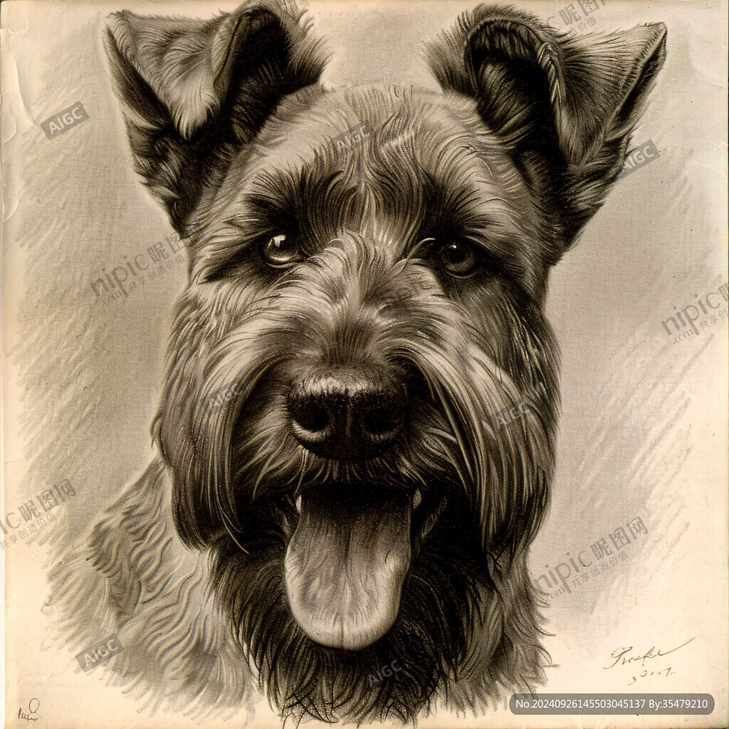 黑白經(jīng)典 蘇格蘭梗犬